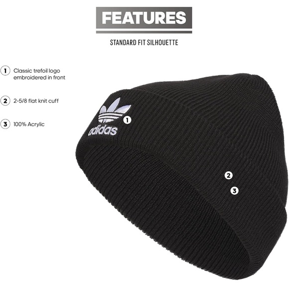 Adidas Originals Unisex Trefoil Beanie Hat - Picture 6 of 7